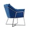 Manhattan Comfort Origami Velvet Accent Chair in Blue AC052-BL - alternate 4